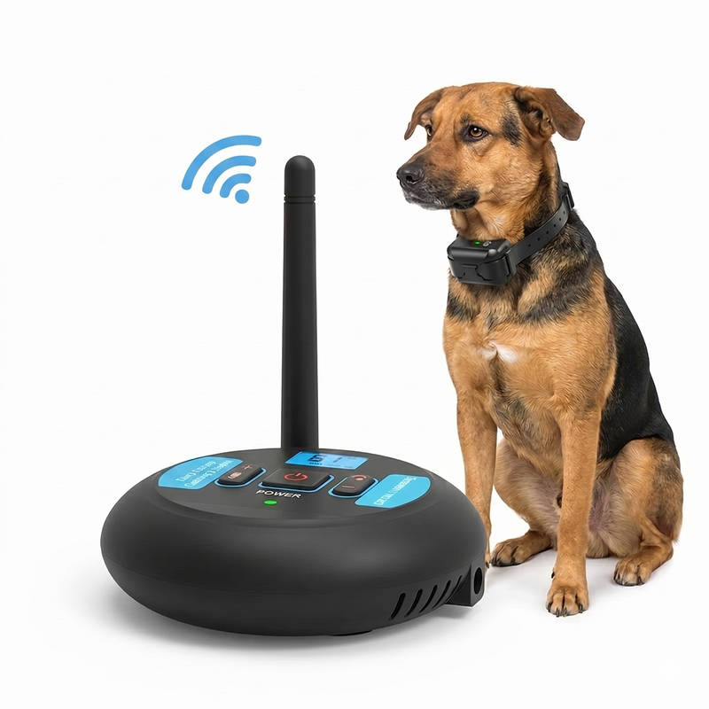 Collar de adiestramiento inalámbrico 2 en 1 para perros, sistema de contención para exteriores con control remoto y límite seguro