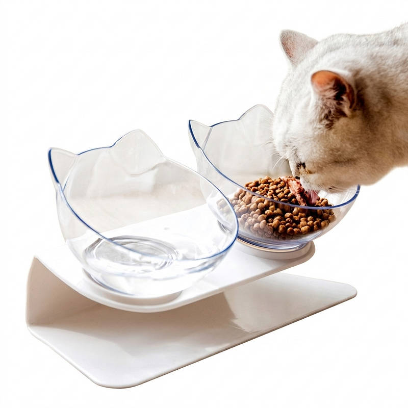Anti-braak kattenbak verhoogd, orthopedische voerbak voor katten vermindert braken gezond eten