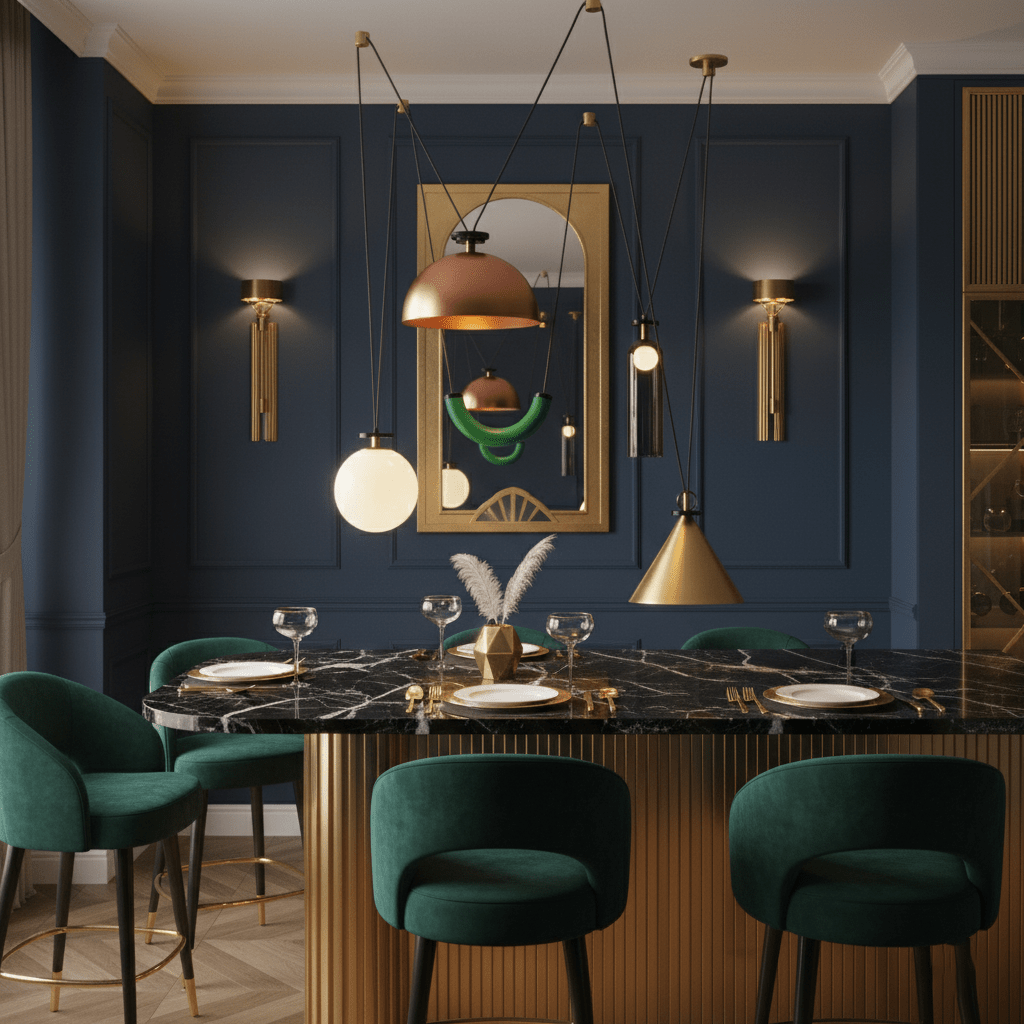 Lámpara de techo escultural modular con secciones ajustables y opciones de acabado personalizadas para comedor, cocina y sala de estar | Thomler