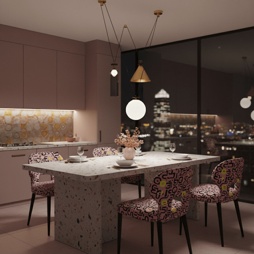 Lámpara de techo escultural modular con secciones ajustables y opciones de acabado personalizadas para comedor, cocina y sala de estar | Thomler