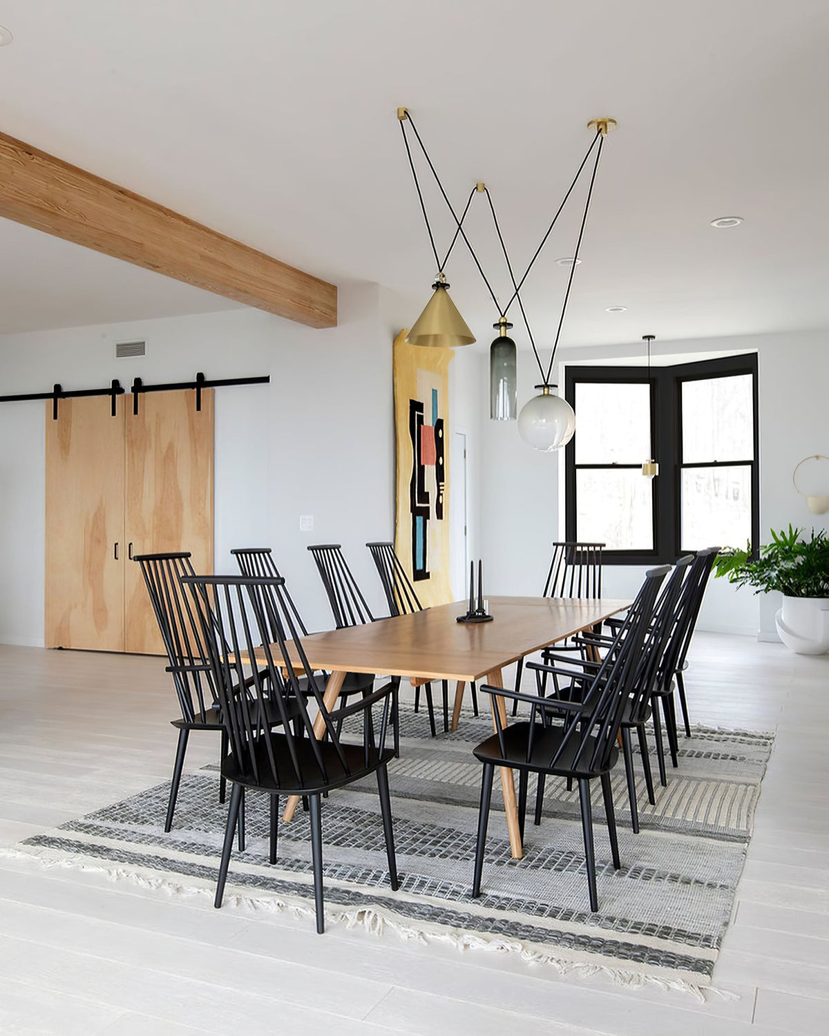 Lámpara de techo escultural modular con secciones ajustables y opciones de acabado personalizadas para comedor, cocina y sala de estar | Thomler