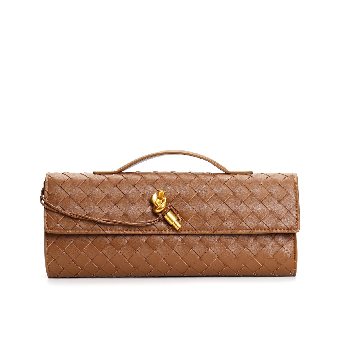 Woven Leather Clutch Purse for Women with Adjustable Strap - Crossbody Shoulder Bag Evening Handbag in Multiple Colors | Thomler