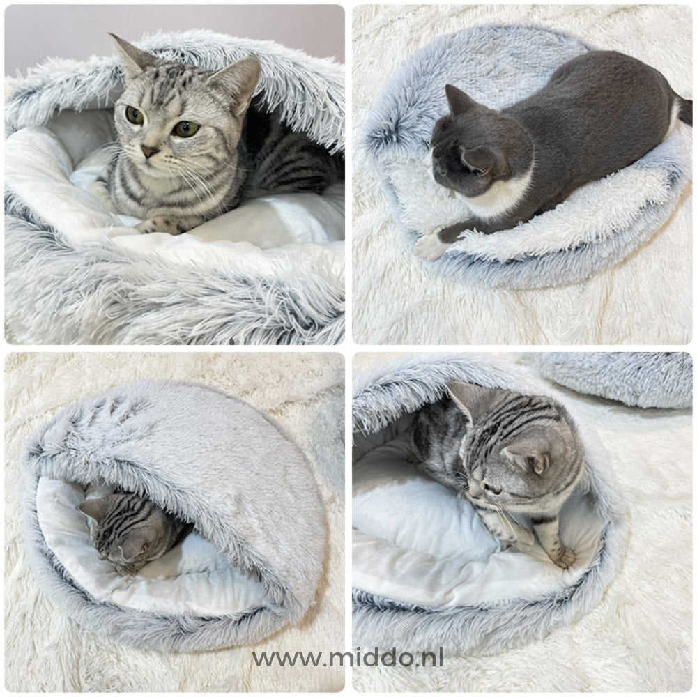 Round Plush Pet Bed – Cozy Donut Cushion for Dogs & Cats in All Sizes