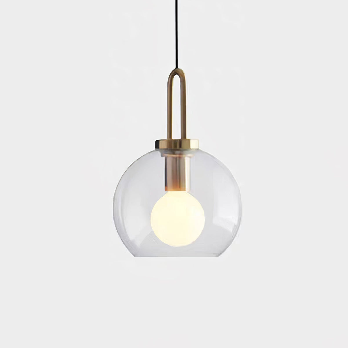 Glass Globe Hanging Light Fixture with Adjustable Cord for Dining Room Kitchen Island Bedroom Modern Minimalist Ceiling Pendant Lamp | Thomler