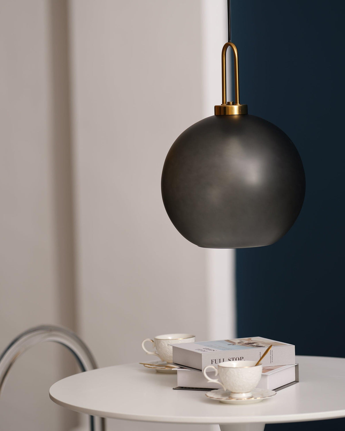 Glass Globe Hanging Light Fixture with Adjustable Cord for Dining Room Kitchen Island Bedroom Modern Minimalist Ceiling Pendant Lamp | Thomler