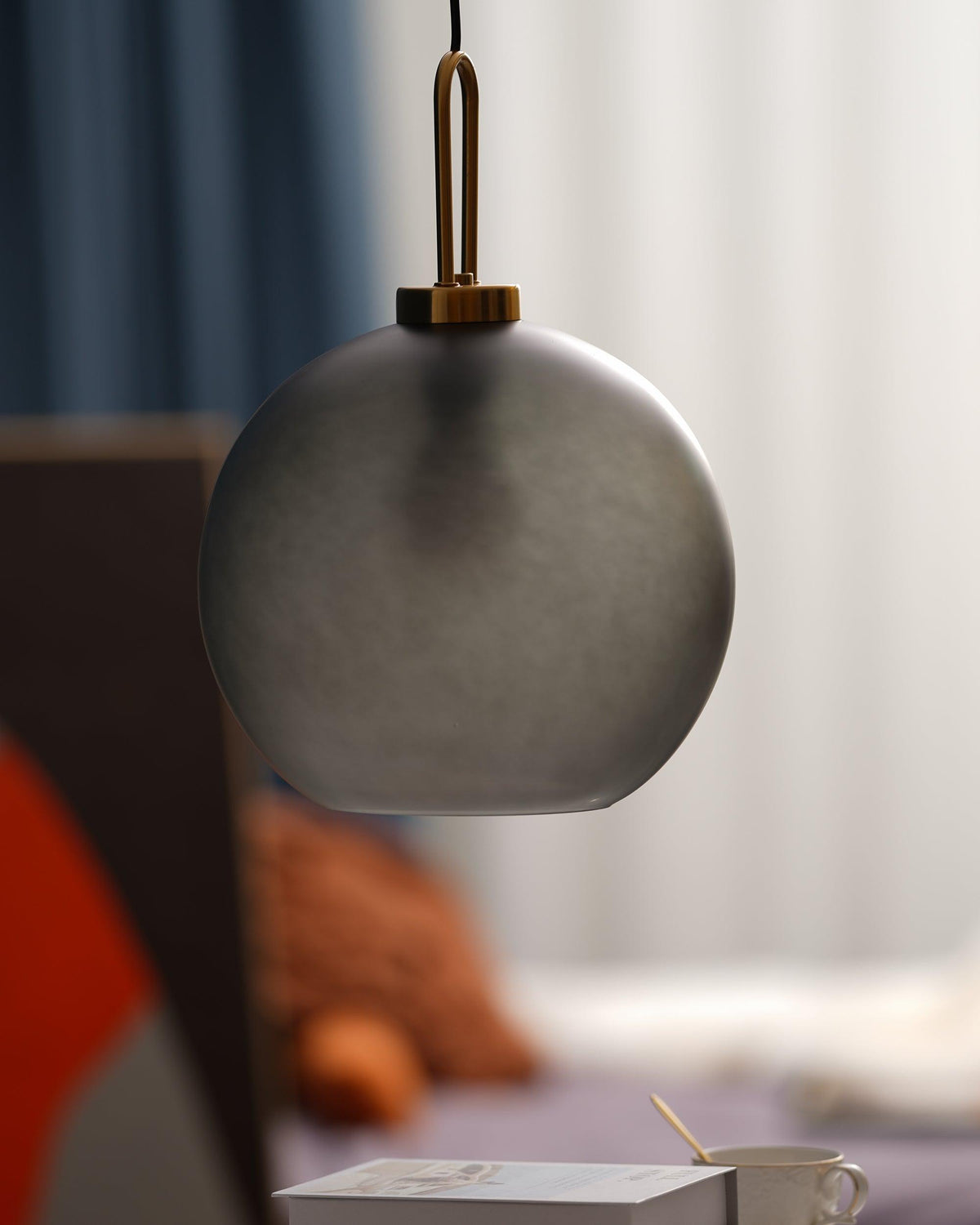 Glass Globe Hanging Light Fixture with Adjustable Cord for Dining Room Kitchen Island Bedroom Modern Minimalist Ceiling Pendant Lamp | Thomler
