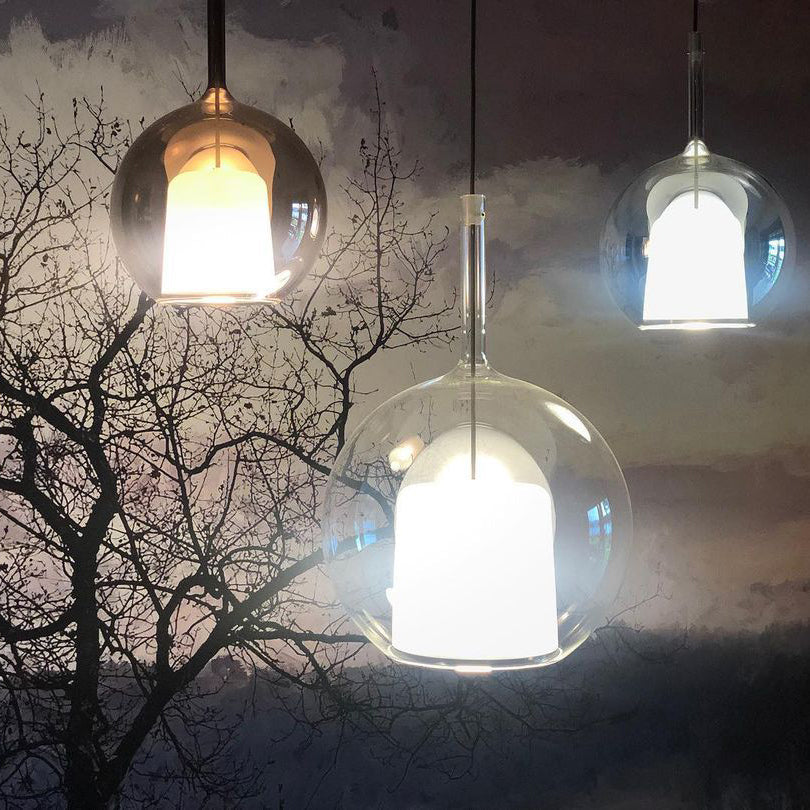 Glazen koepel hanglamp 10 inch voor keukeneiland eetkamer binnenverlichting verstelbare draad metalen hardware | Thomler
