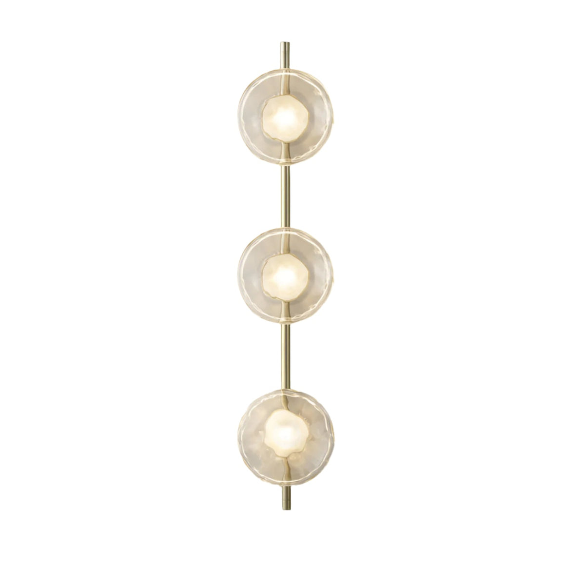 Modern Glass Sconce Light for Bedroom Hallway | Textured LED Wall Fixture Black or Gold Finish | Indoor Ambient Lighting | Thomler