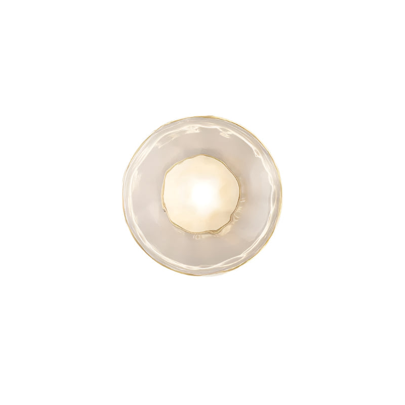 Modern Glass Sconce Light for Bedroom Hallway | Textured LED Wall Fixture Black or Gold Finish | Indoor Ambient Lighting | Thomler