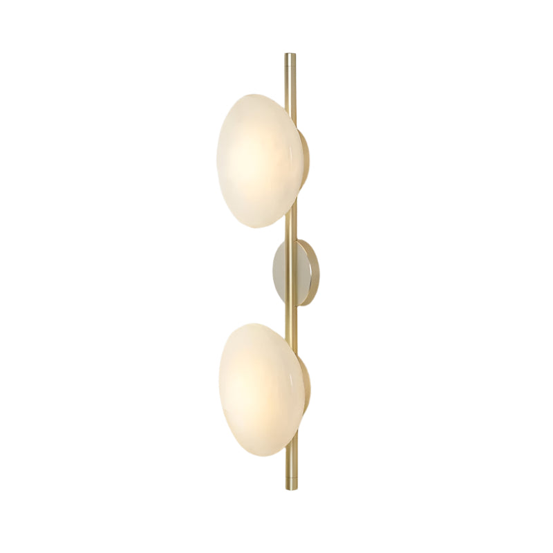 Modern Glass Sconce Light for Bedroom Hallway | Textured LED Wall Fixture Black or Gold Finish | Indoor Ambient Lighting | Thomler