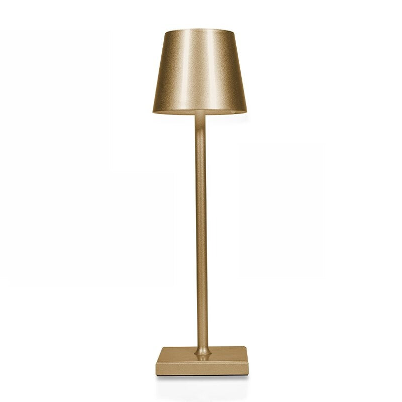 Rechargeable LED Touch Table Lamp with 3-Level Dimmer | Cordless Portable Desk Light for Indoor & Outdoor Use | IP54 Waterproof Metal Lamp | Thomler