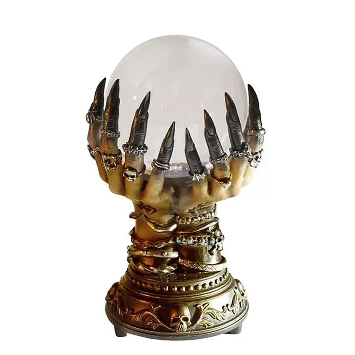Skeletthand-Plasma-Lampe mit interaktiver Touch-Kugel und farbwechselndem Licht