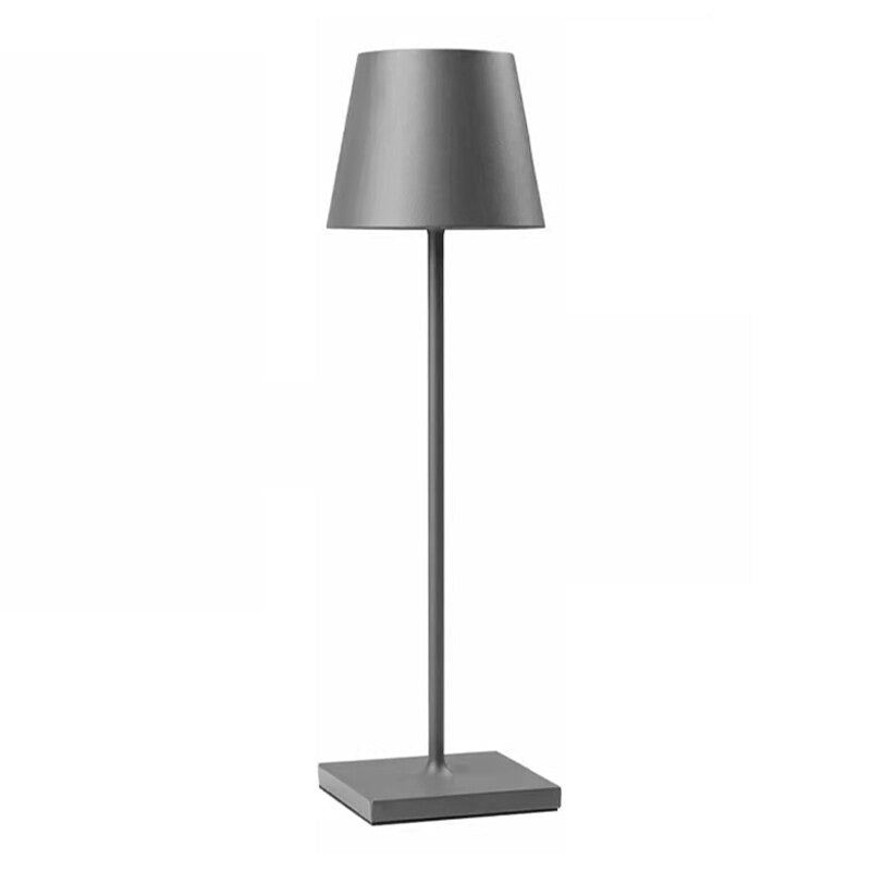 Rechargeable LED Touch Table Lamp with 3-Level Dimmer | Cordless Portable Desk Light for Indoor & Outdoor Use | IP54 Waterproof Metal Lamp | Thomler