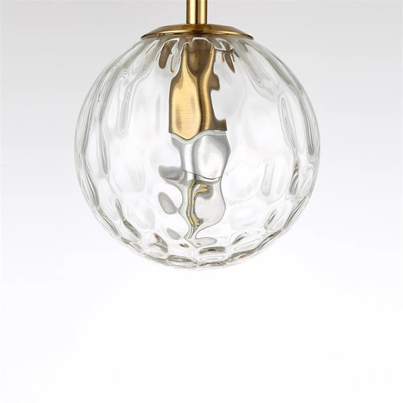Globe Wall Sconce with 5.5-Inch Glass Shade Black and Gold Finish Bedroom Hallway Ambient Light E14 Socket Modern Minimalist Design for Entr | Thomler