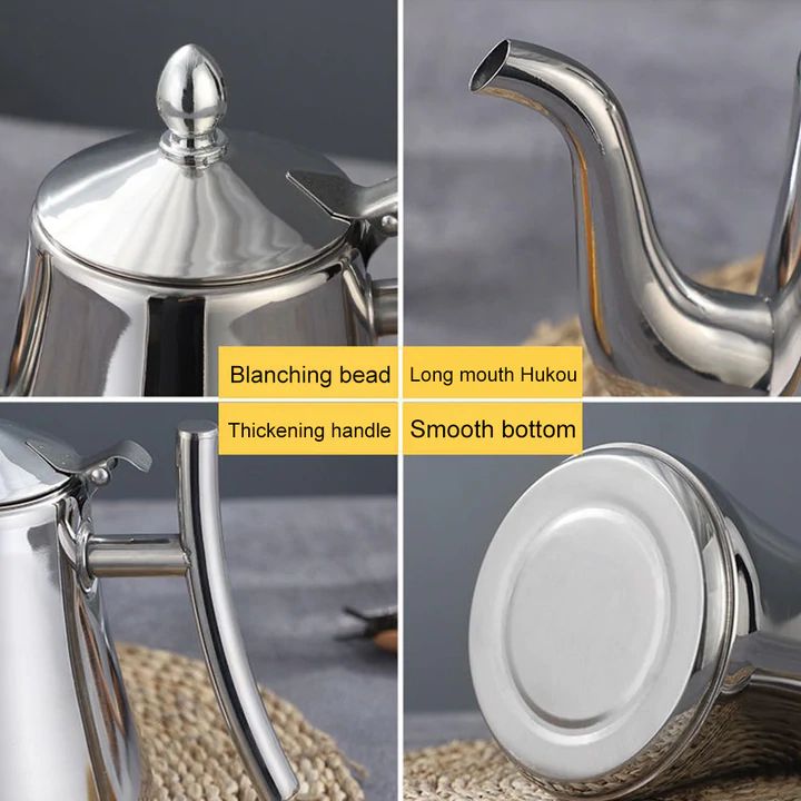 Stovetop Tea Kettle with Integrated Filter – Stainless Steel Water Boiler for Induction Gas Electric Ceramic Cooktops Coffee Pot | Thomler