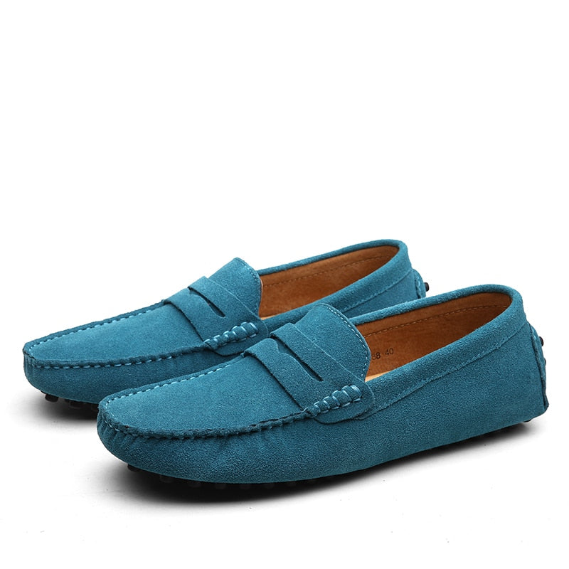 Men's Suede Slip-On Loafers – Casual Dress Shoes in Multiple Colors – Comfortable Everyday Footwear for Work & Weekend