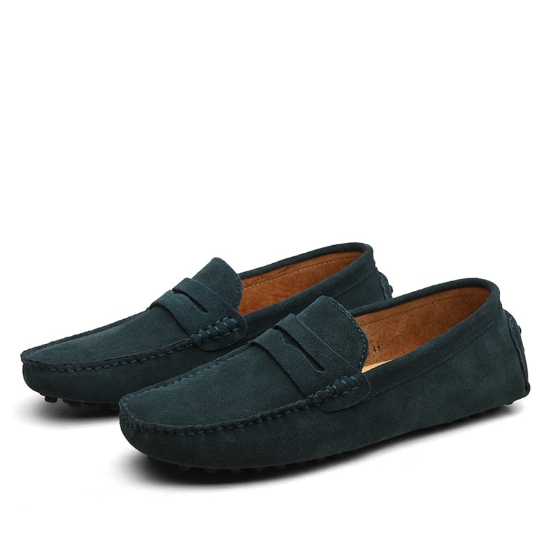 Men's Suede Slip-On Loafers – Casual Dress Shoes in Multiple Colors – Comfortable Everyday Footwear for Work & Weekend