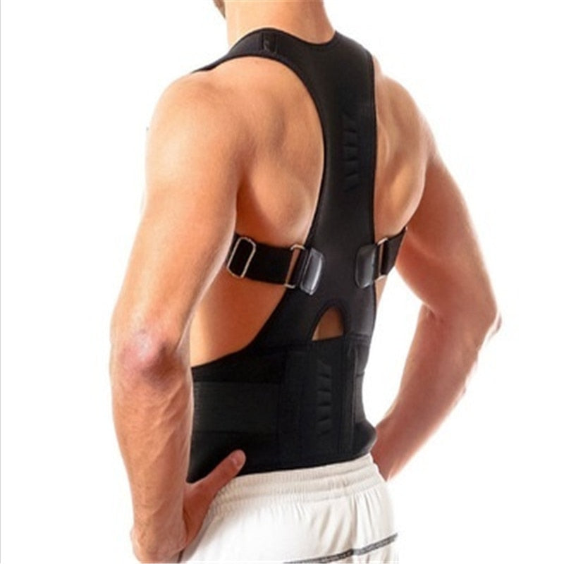 Magnetische houdingscorrector rugbrace voor mannen en vrouwen, verstelbare schoudercorrectie-therapie, rugsteun voor het bovenlichaam, unisex