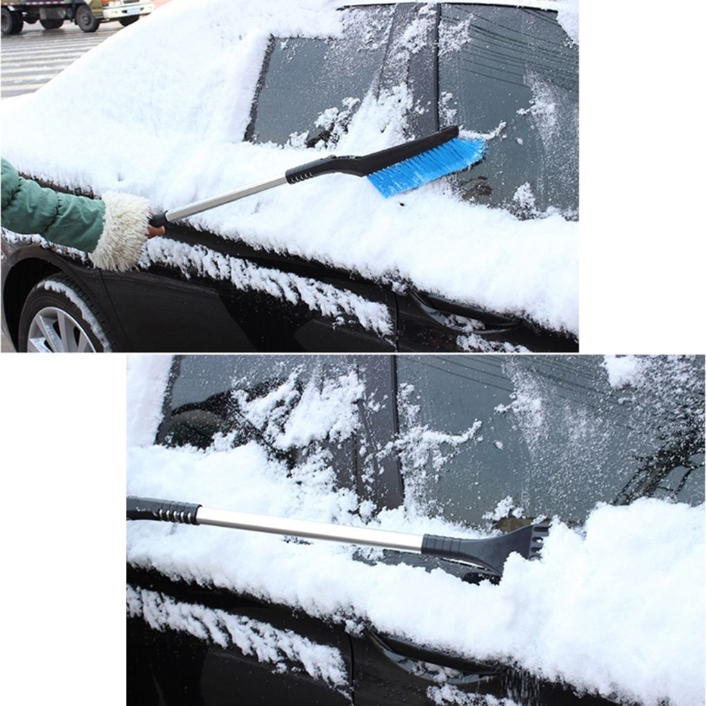 Telescoping Snow Brush & Ice Scraper for Windshields – Extendable Winter Car Tool