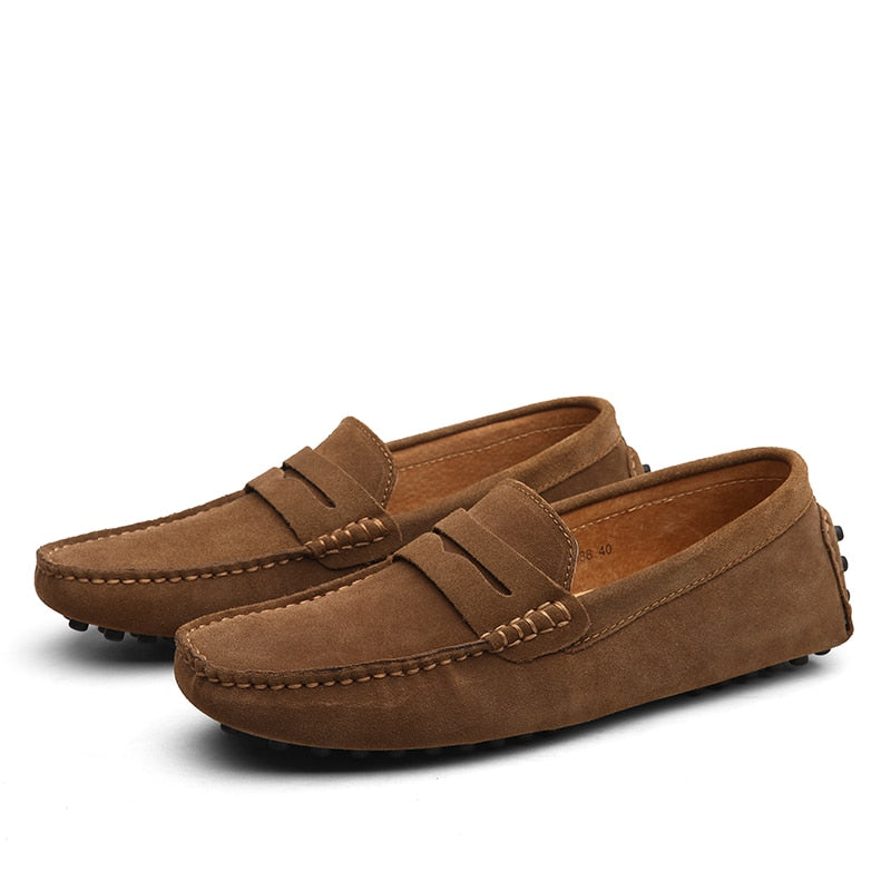 Men's Suede Slip-On Loafers – Casual Dress Shoes in Multiple Colors – Comfortable Everyday Footwear for Work & Weekend