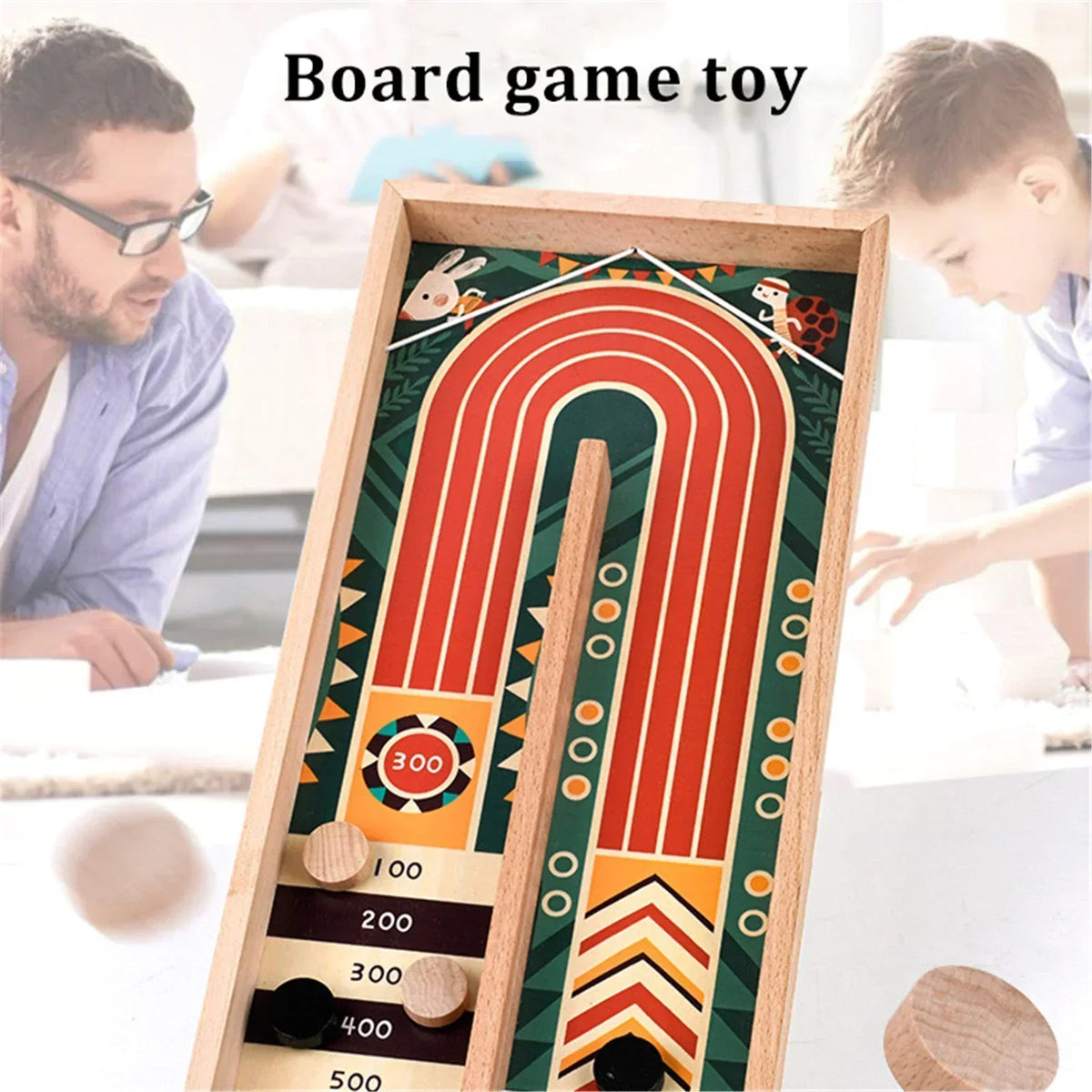 Wooden Tabletop Flick Chip Game for Kids Adults Family Game Night Fun Skill Strategy Party Board Game | Thomler
