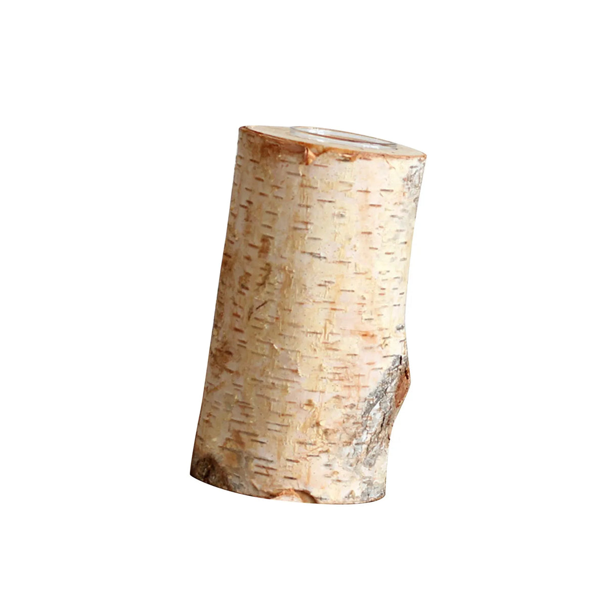 Natural Wood Tealight Holder Rustic Decorative Accent Glass Insert Candle Stand for Dining Table Living Room Mantle Home Decor Centerpiece | Thomler
