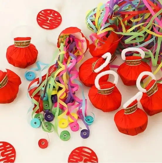 Biodegradable Celebration Streamers 16 ft Throw Length Mixed Colors for Weddings Birthdays Graduations Quiet Alternative to Confetti Indoor | Thomler