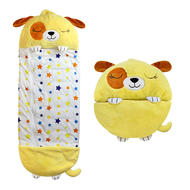 Animal Character Sleeping Bag for Kids – Plush Sleep Friend with Built-In Pillow for Sleepovers & Travel