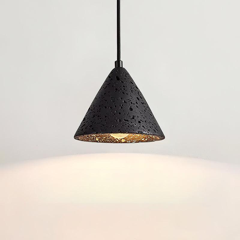 Lámpara colgante de piedra E26 40W, luz cenital de textura natural para isla, barra de cocina o rincón de desayuno, luz descendente enfocada | Thomler
