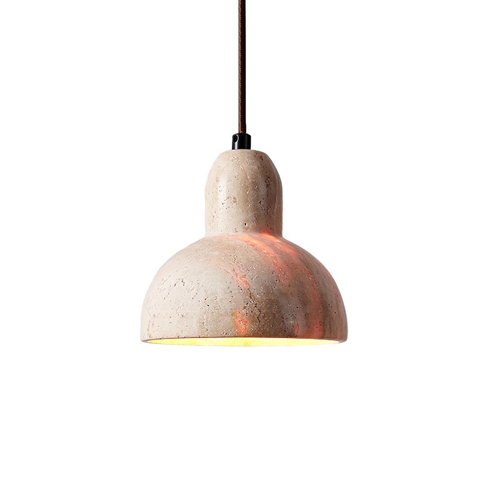 Lámpara colgante de piedra E26 40W, luz cenital de textura natural para isla, barra de cocina o rincón de desayuno, luz descendente enfocada | Thomler