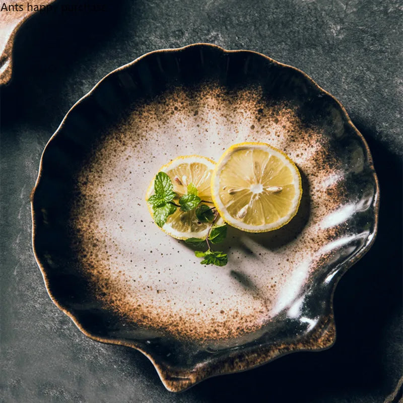 Keramische zeeschelp serveerschaal voor hapjes, snacks & zeevruchten – Decoratief servies met strandthema voor kust-eetkamers, keukentafels | Thomler