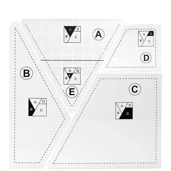 Kreative Quilt-Schneideschablone (4-tlg. Set)