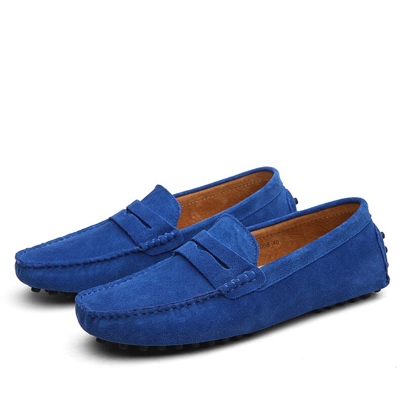 Men's Suede Slip-On Loafers – Casual Dress Shoes in Multiple Colors – Comfortable Everyday Footwear for Work & Weekend