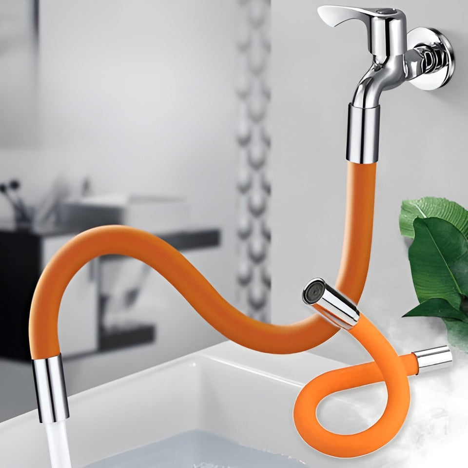 Rotating Faucet Extender with Bendable Silicone Spout for Kitchen & Bathroom Sink – 360° Swivel Tap Extension Adapter for Cleaning, Filling, | Thomler