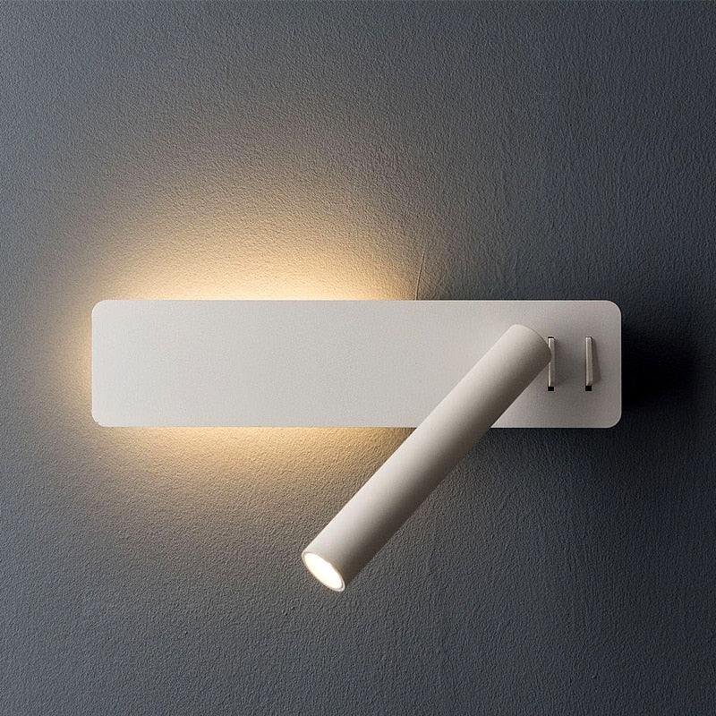 Draaibare LED-leeswandlamp voor nachtkastje in de slaapkamer met instelbare helderheid, richtbare wandlamp voor bedverlichting bij het lezen