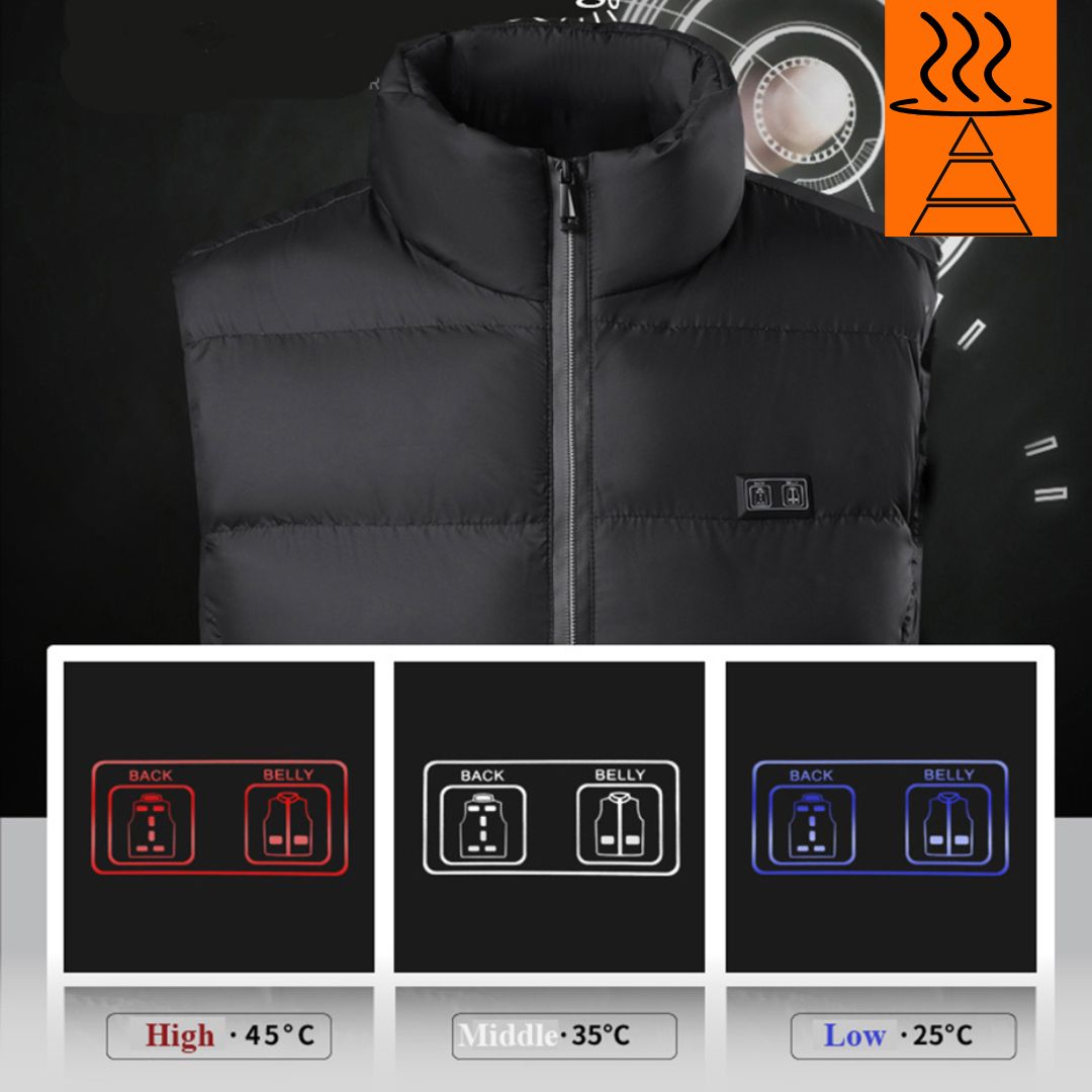 USB Heated Vest with 3-Level Temperature Control – Rechargeable Warming Gilet for Men & Women