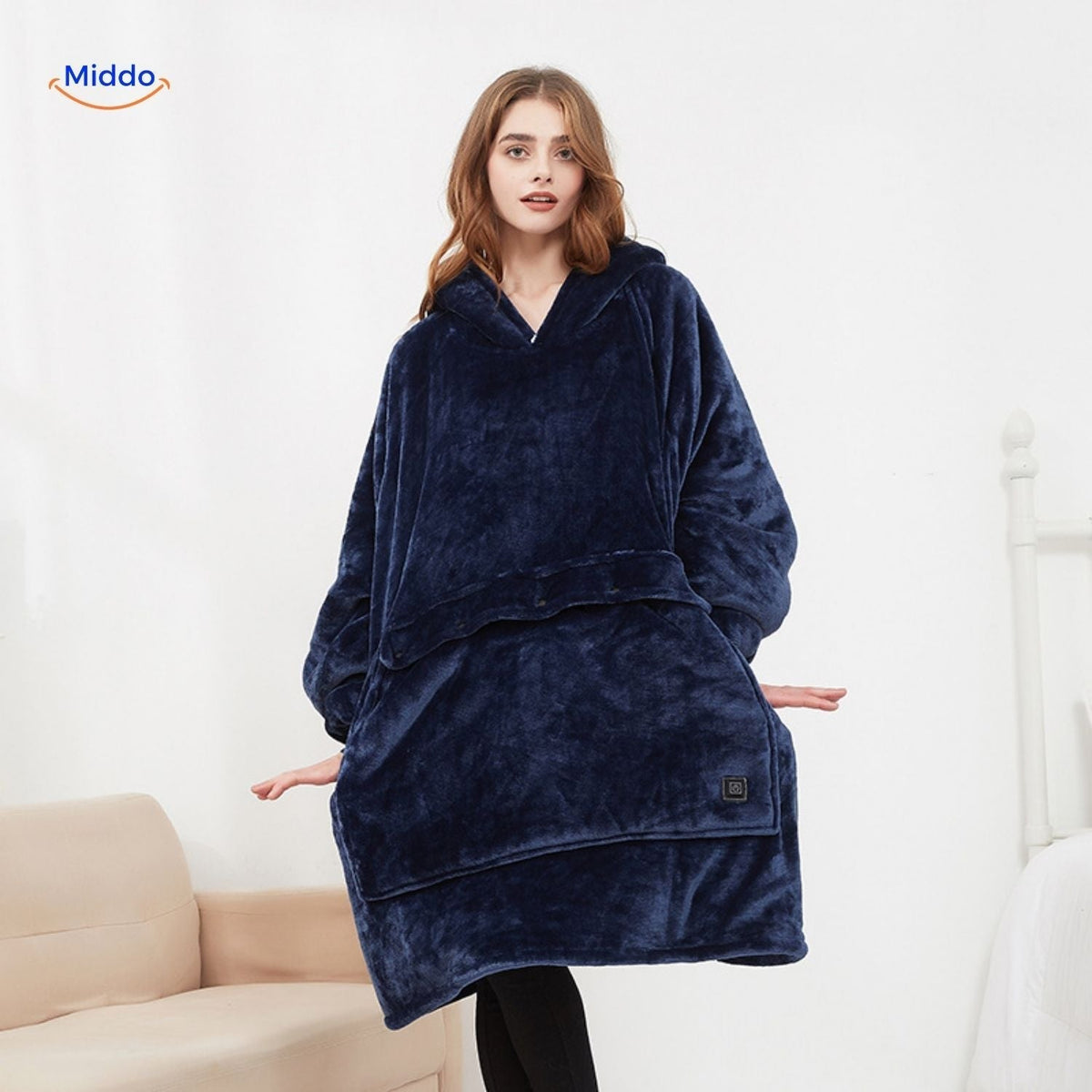 USB-Powered Heated Pullover with Triple-Zone Warmth for Men & Women