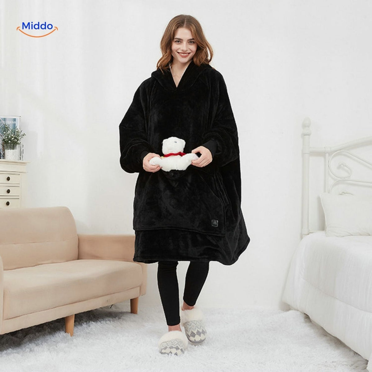 USB-Powered Heated Pullover with Triple-Zone Warmth for Men & Women