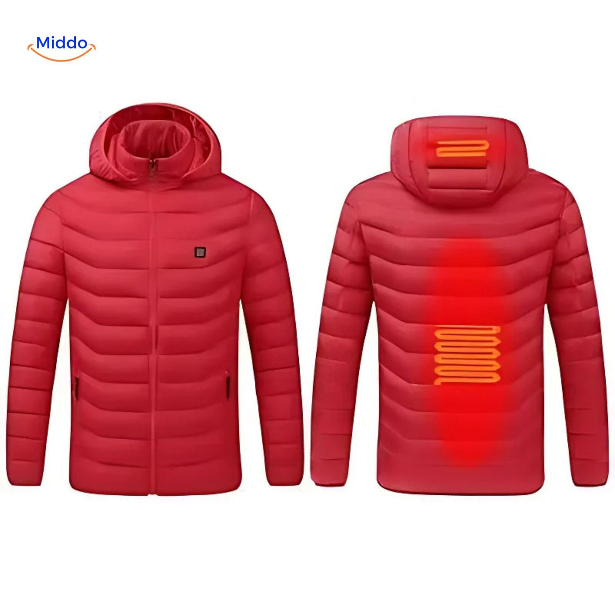 USB-beheizte Jacke mit taillierter Silhouette und Reißverschluss-Design für kaltes Wetter