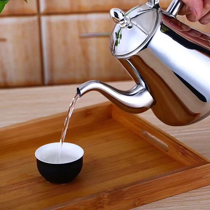 Stovetop Tea Kettle with Integrated Filter – Stainless Steel Water Boiler for Induction Gas Electric Ceramic Cooktops Coffee Pot | Thomler