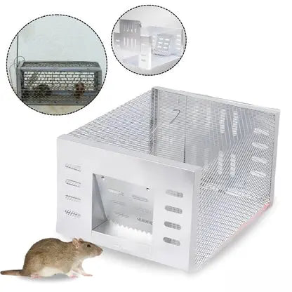 Humane Mouse Trap Cage with Sensitive One-Way Door for Indoor Rodent Control | Live Catch Multi-Mouse Trap for Home Garage Basement Kitchen | Thomler