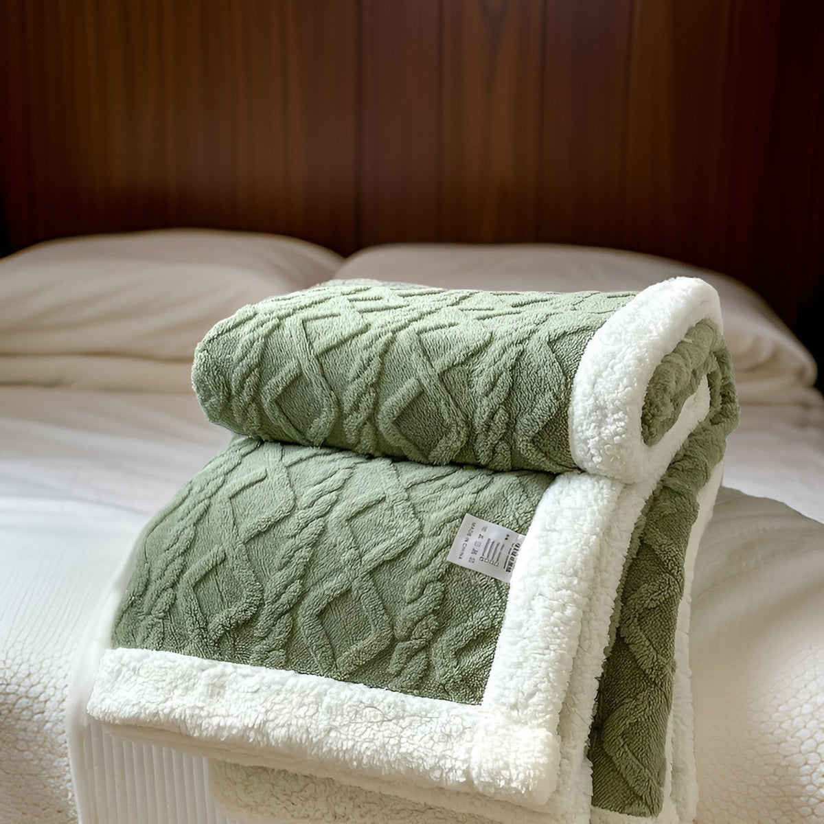 Reversible Sherpa Throw Blanket 59×79 Inches Soft Polyester for Couch Bed Chair Gray White Lightweight Winter Warmth Layer Bedroom Living Ro | Thomler