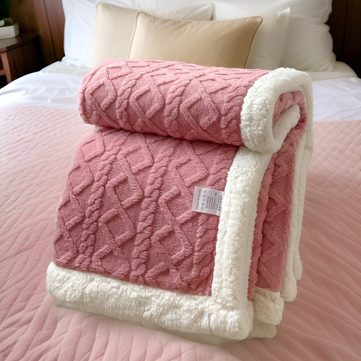 Reversible Sherpa Throw Blanket 59×79 Inches Soft Polyester for Couch Bed Chair Gray White Lightweight Winter Warmth Layer Bedroom Living Ro | Thomler