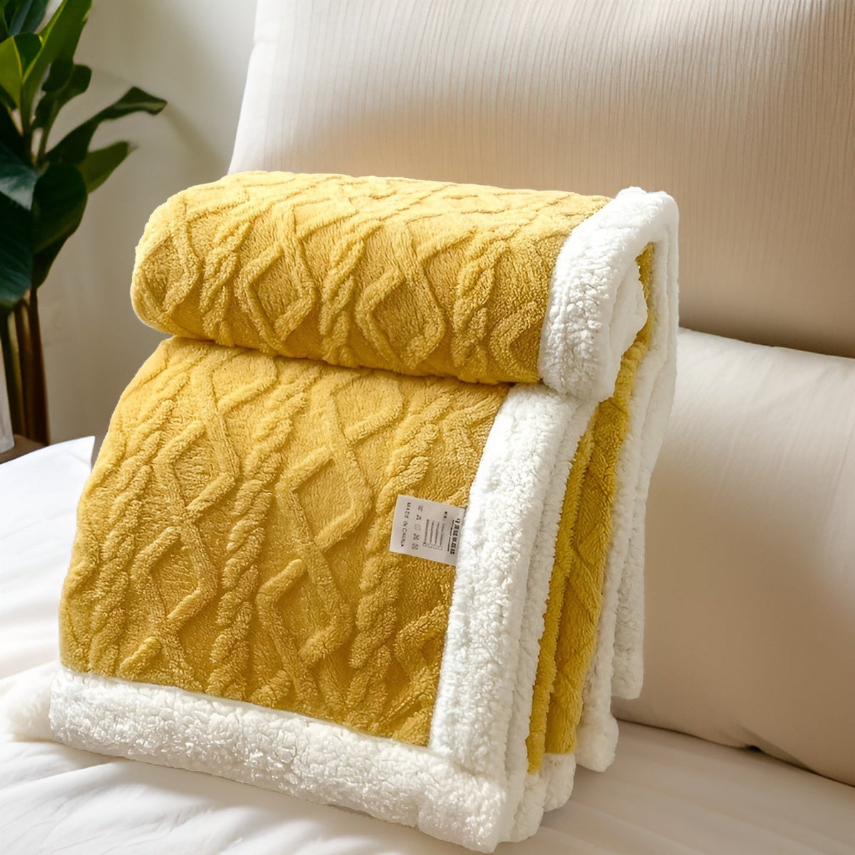 Reversible Sherpa Throw Blanket 59×79 Inches Soft Polyester for Couch Bed Chair Gray White Lightweight Winter Warmth Layer Bedroom Living Ro | Thomler