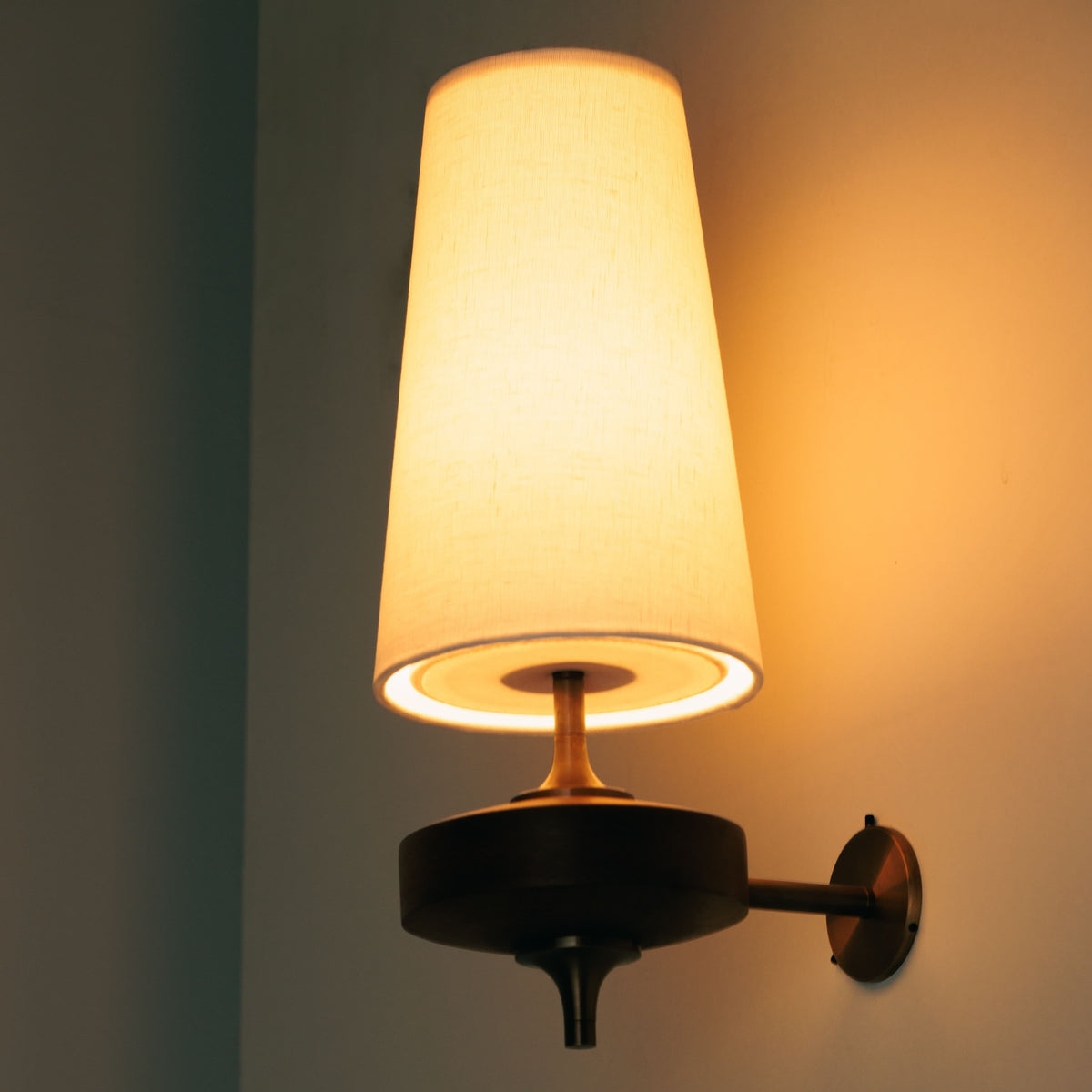 Dual Fabric Sconce Light Fixture Wooden Frame Indoor Lighting Bedroom Hallway Accent Warm Glow 14 in Wide E12 E14 Socket Hardwired Modern Ho | Thomler