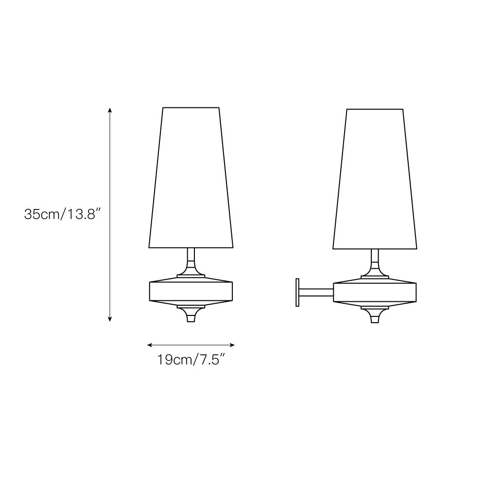 Dual Fabric Sconce Light Fixture Wooden Frame Indoor Lighting Bedroom Hallway Accent Warm Glow 14 in Wide E12 E14 Socket Hardwired Modern Ho | Thomler