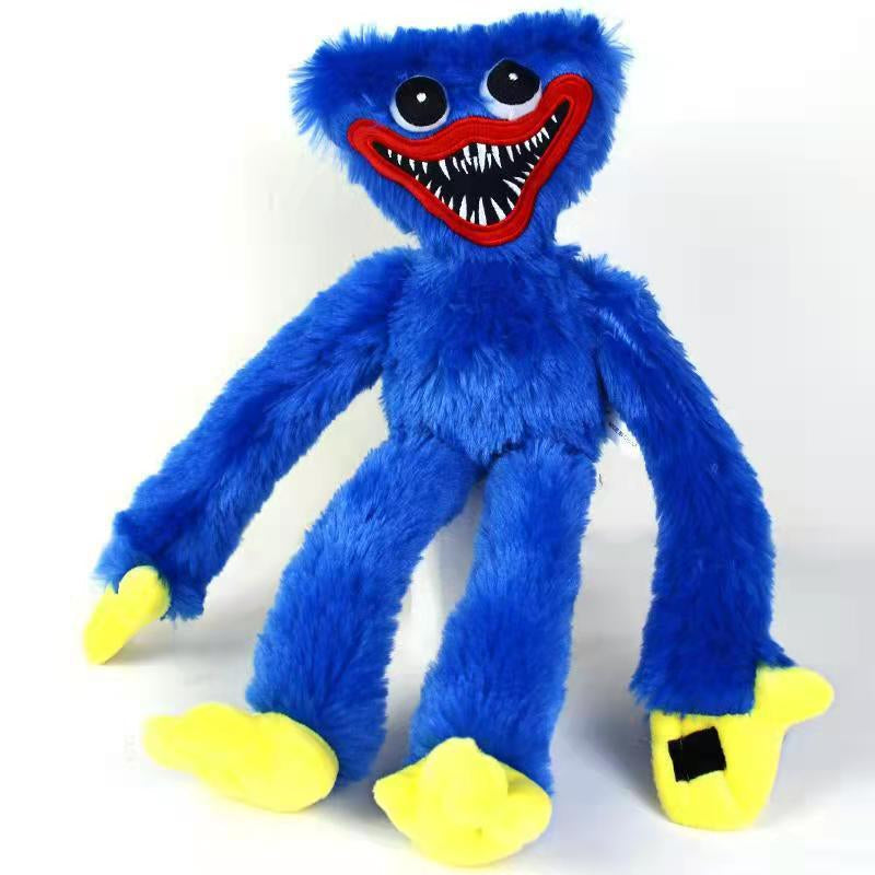 Weiches Plüsch-Charakter-Spielzeug, 40 cm großes Stofftier für Kinder, blau-rotes Kuschelmonster für Kleinkinder, Spielzimmer-Deko