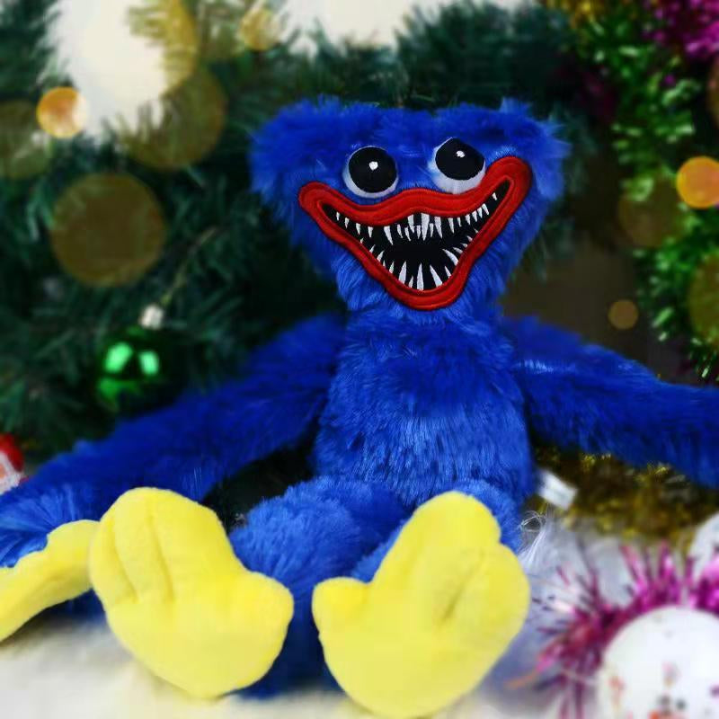 Zacht pluche knuffeldier 40 cm, knuffel voor kinderen, blauw-rood monsterfiguurtje voor in de speelkamer van peuters