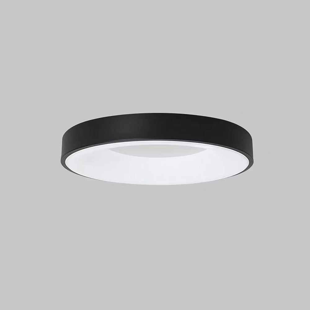 Round Flush Mount LED Fixture Iron Acrylic Low Profile for Bedroom Hallway Living Room Kitchen Dining Room Modern Minimalist Slim Design | Thomler