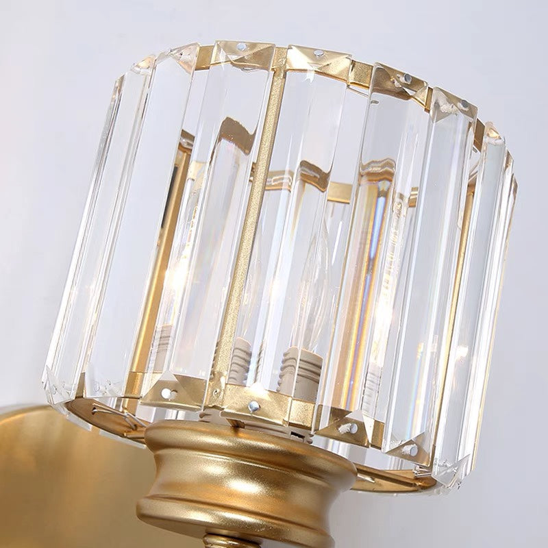 Wandleuchte aus Metall & Glas 23,9 cm, schwarzer strukturierter Schirm für Schlafzimmer, Flur, Wohnzimmer, Ambiente-Beleuchtung, moderne Wohndekoration | Thomler